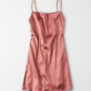 AE Studio Silky Cowl Neck Mini Dress